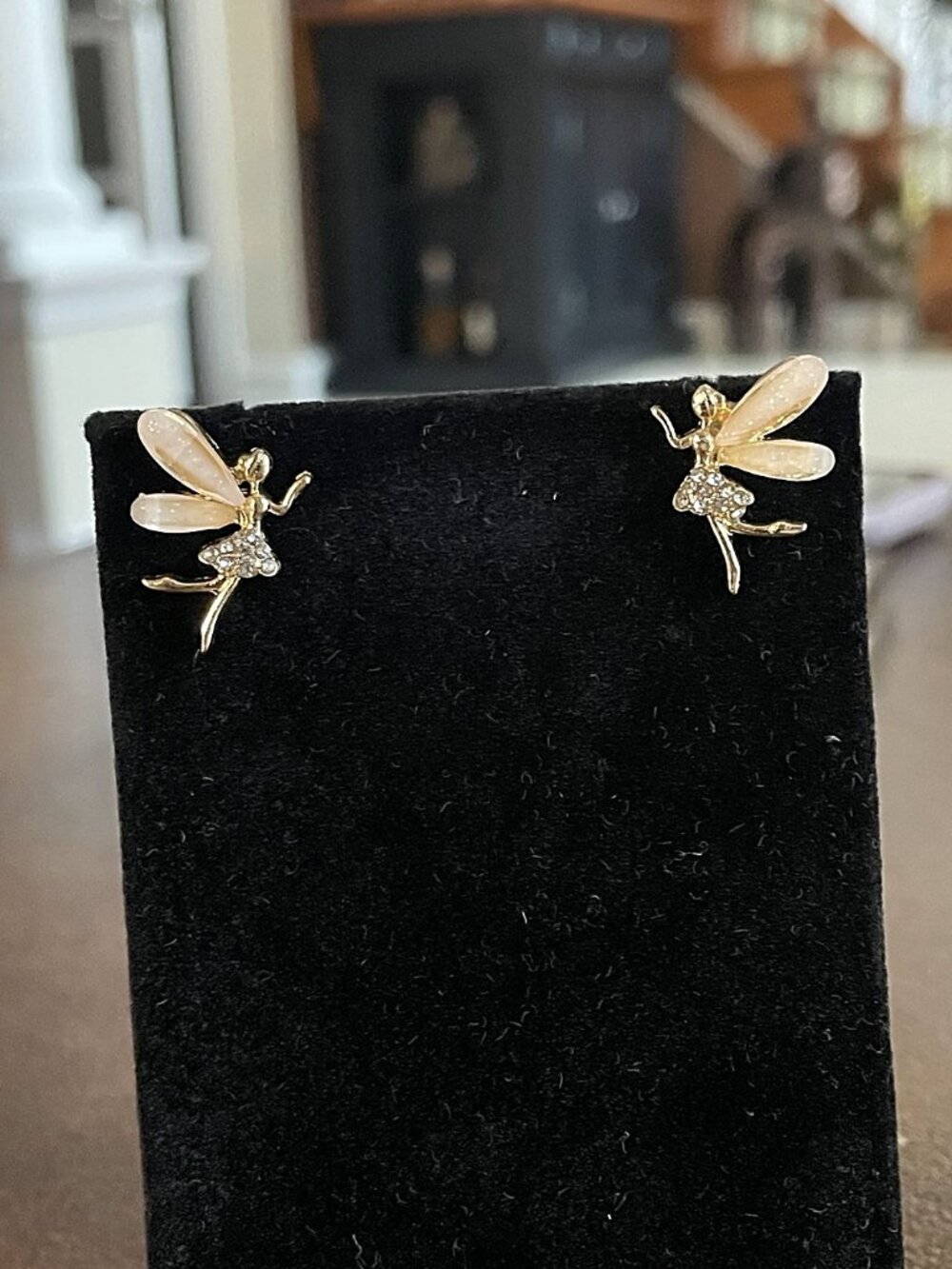 Whimsical Gold Fairycore Butterfly Wing Drop Earrings| Cottagecore Pixie Fantasy